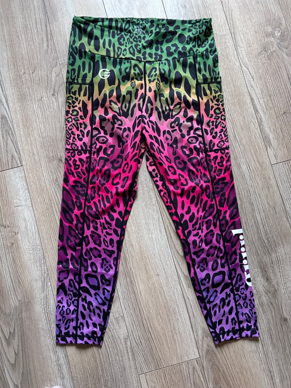 GRRRL Rainbow Leopard Next Level 7/8 Pocket Leggings - Ali Amenah